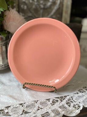 Festa Italy coral stoneware lunch plate